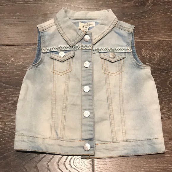 Jessica Simpson Baby Jean Vest - Picture 1 of 5